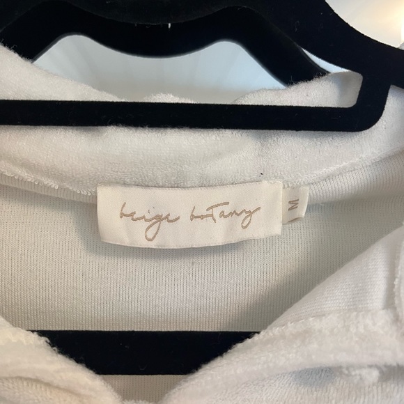 White terry cloth button up - Picture 3 of 4